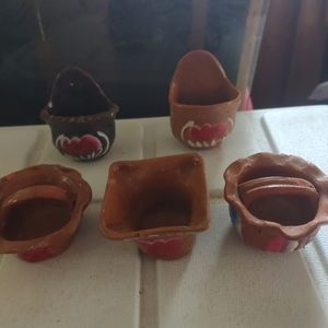 VINTAGE RARE FIND!! DECORATIVES MINI HANDLE BASKETS/PLANTERS